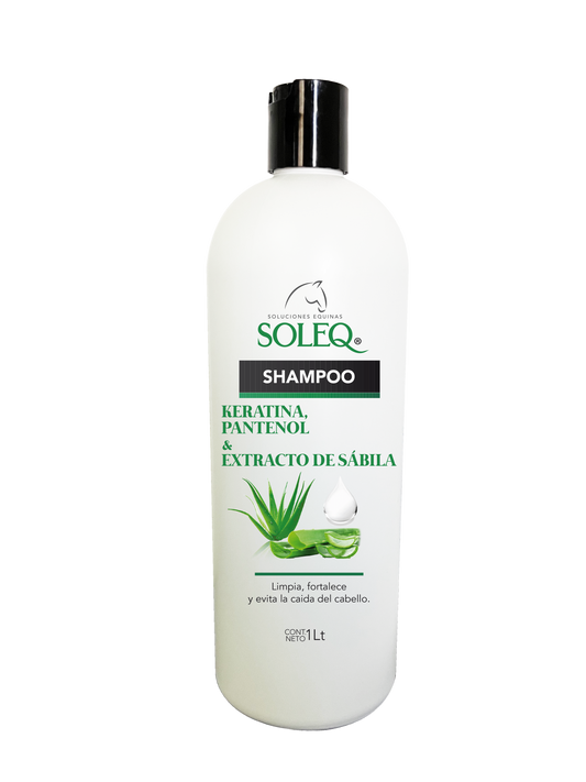 Shampoo uso Humano Keratina, Pantenol y Sábila 1Lt.